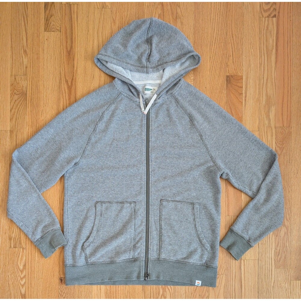 Wellen Mens M Hemp Zip Hoodie Sweatshirt Full Zip Sage Green Huckberry Organic
